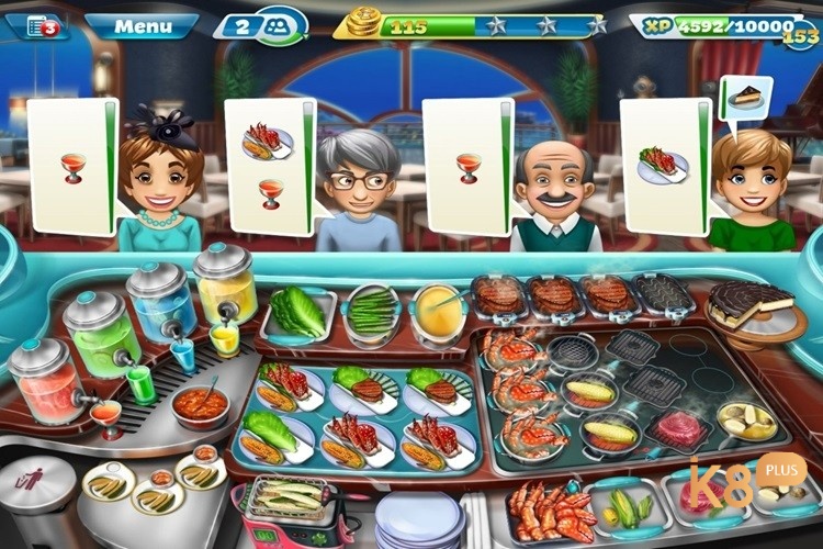 Cooking Fever là một tựa game nấu ăn có đồ họa 2D dễ thương