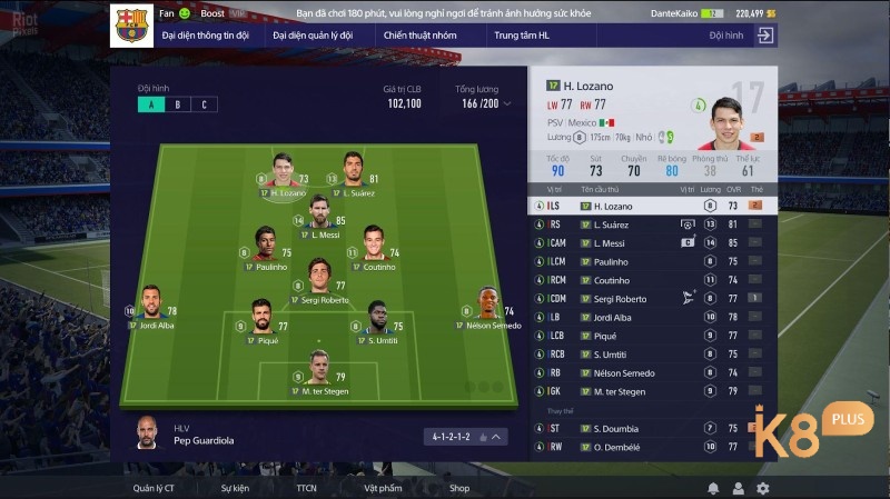 Đội hình cân bằng sẽ giúp bạn dễ chiến thắng trong EA Sports FIFA Online 4
