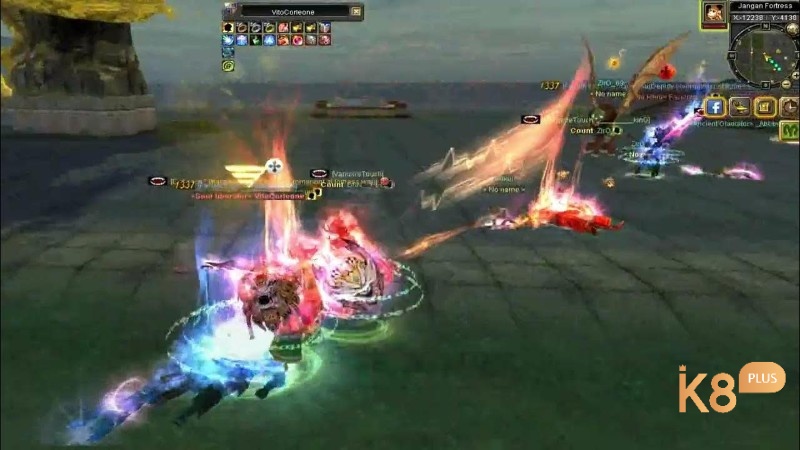 Chiến trường pháo đài sôi động hàng tuần là nơi các guild thể hiện chiến thuật và sức mạnh trong PvP.