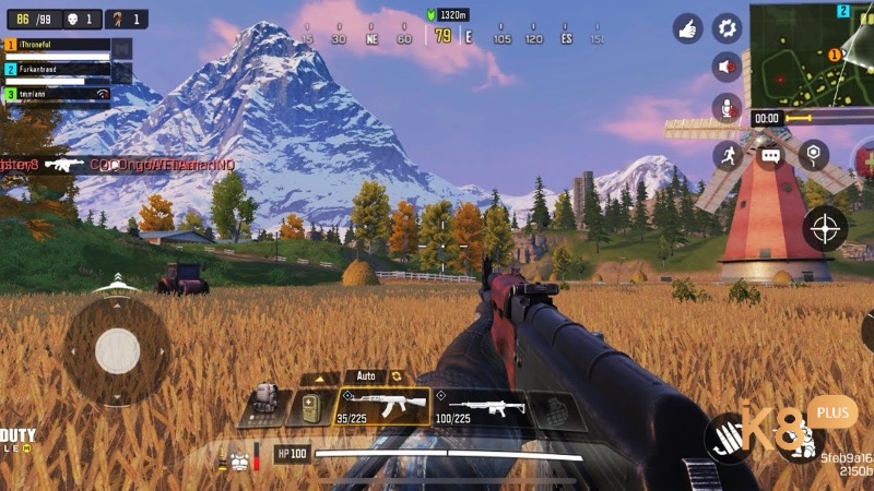 Góc nhìn người thứ nhất trong CoD mobile – tựa game FPS miễn phí có tính chiến thuật cao và đồ họa bắt mắt.