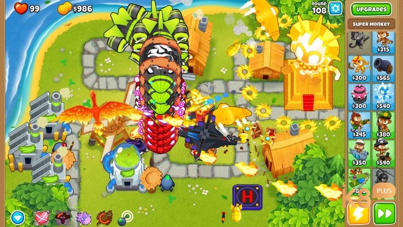 Bloons TD 6 mang đến trải nghiệm thủ thành chiến thuật sâu sắc với hệ thống nâng cấp đa dạng và thử thách phong phú