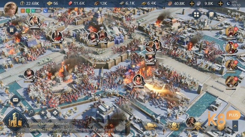 Quản lý tài nguyên hiệu quả và xây dựng quân đội hùng mạnh để giành chiến thắng trong game de chế mobile iOS.