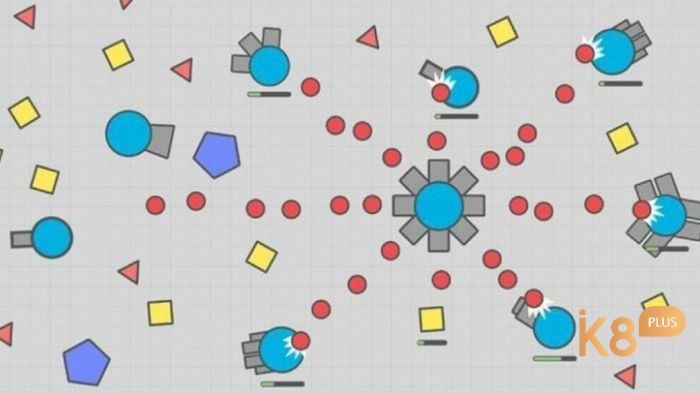 Diep.io thu hút bởi tính chiến thuật cao và hệ thống nâng cấp phong phú