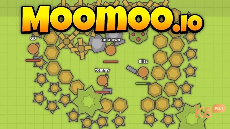 MooMoo.io mang đến trải nghiệm sinh tồn kết hợp xây dựng, phù hợp cho người thích chiến lược dài hơi