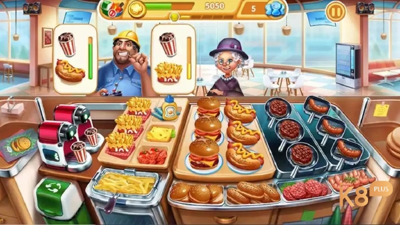 Hardcore trong game nấu ăn kịch tính, đòi hỏi chiến lược và kỹ năng quản lý thời gian cao