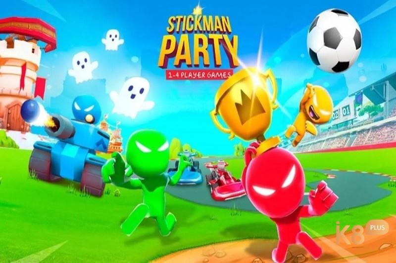 Stickman Party được yêu thích nhờ lối chơi đơn giản, nhiều mini game đa dạng, phù hợp với mọi lứa tuổi