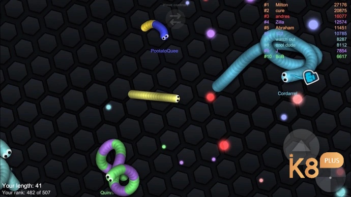 Slither.io nổi bật nhờ sự vui nhộn kết hợp với kịch tính trong từng trận đấu